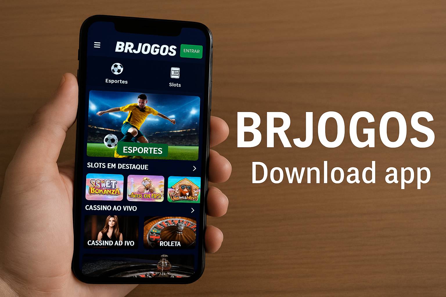 Baixar o BRJOGOS Cassino App