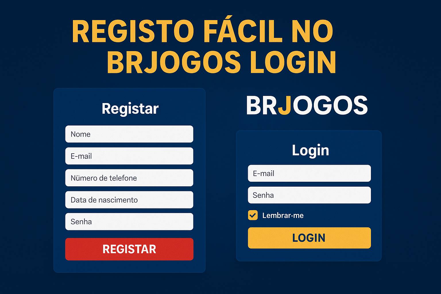 Não Perca tempo, o rRgistro na site BRJOGOS